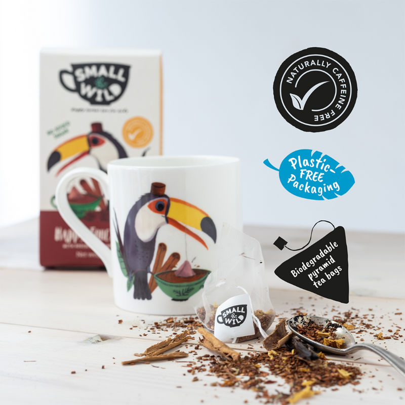Happy Toucan plastic free tea bags