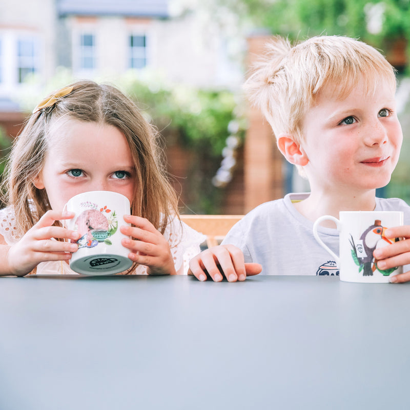 Children drinking calming kids tea from Small & Wild