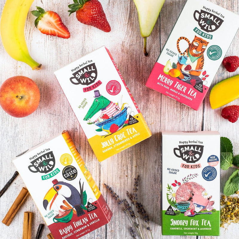 Four packs of herbal & fruit teas for kids